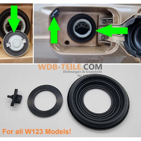 Conjunto de vedações anel de vedação tampa do tanque tampão do tanque tampão de borracha adequado para Mercedes W123