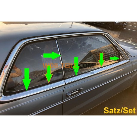 Set segel jendela jendela samping jendela belakang cocok untuk CD Mercedes Benz W123 C123 Coupe CE