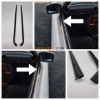 Set of sealing rails for inner door, suitable for Mercedes W107 SL C107 SLC Coupé A1077252365 A1077252465