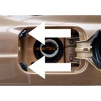 Conjunto (2 peças) da tampa do tanque do amortecedor de borracha do pára-choque traseiro se encaixa no Mercedes W123 C123 CE