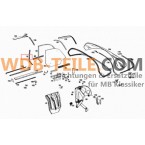 Függőleges tömítés, gumitömítés hátsó ablakkerethez, Mercedes W111 W112 W114 kupéhoz, A1156730224 cikkszámra megfelelő