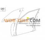 Set Rel Penyegel Segel Poros Jendela Depan Belakang Cocok untuk Sedan Mercedes-benz W124