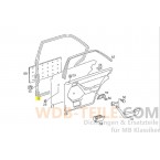 Hátsó jobb oldali ajtótömítés Mercedes-Benz W124 Limuzinhoz, ajtó tömítőkeret A1247303678