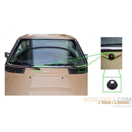 Set of wiper arm nut cover caps Mercedes W123 S123 C123 Estate Coupe Sedan A1238240072