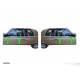 Set strip tetesan hujan di bawah trim krom di pintu kiri + kanan W123 CE / CD / Coupé A1236901780 A1236901880