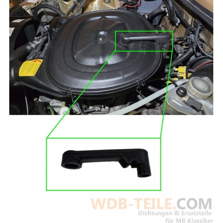 Manguera superior del filtro de aire/filtro silenciador a la válvula de corte de combustible, compatible con Mercedes W123 230E
