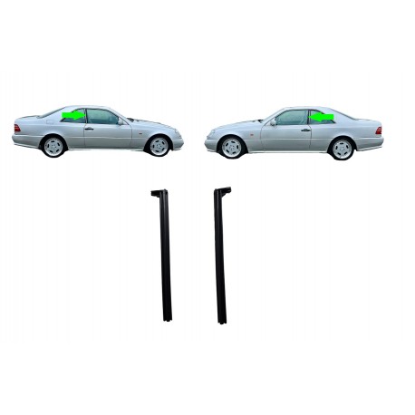 Sealing gasket frame for rear window, driver's side, passenger's side, left, right for Mercedes W140 C140 SEC CL Coupé