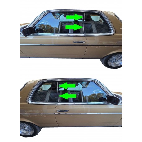 Set garnituri verticale pentru lunetă, compatibile cu Mercedes W123 C123 CE CD Coupé A1236730024