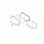 Afdichtrubbers voorruit passend voor Mercedes W111 250SE Coupé/Cabrio A1116705639 A1116705439