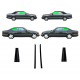 Sæt - Mercedes forseglingstætning ramme bagrude venstre højre W124 A124 C124 CE Coupé Cabriolet A1246700939 A1246701039