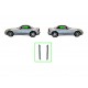 Kit cadre d'étanchéité lunette arrière gauche droite compatible avec Mercedes R170 SLK A1706700239