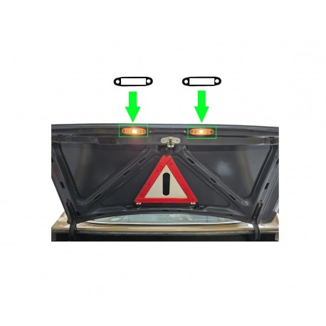 Jeu de joints d'étanchéité pour éclairage de plaque d'immatriculation compatible avec Mercedes W123 S123 C123