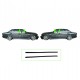 Juego de junta de perfil de sellado para canaleta de ventana delantera exterior compatible con Mercedes W201 190E 190D