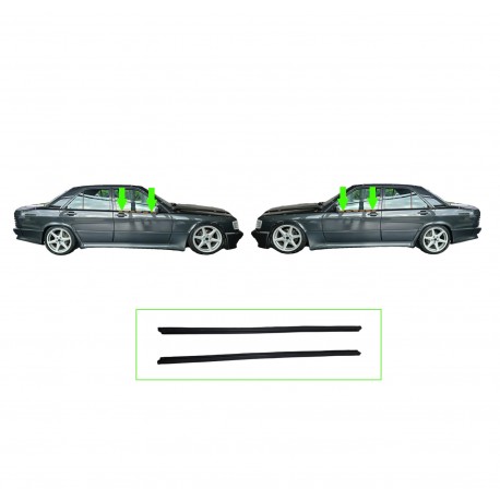 Conjunto de vedação, borracha de guarnição do vidro dianteiro externo compatível com Mercedes W201 190E 190D A2017250565