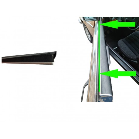 Trilho de vedação dianteiro interno do vidro da porta compatível com Mercedes-Benz W123 C123 CE CD Coupé A1237250565