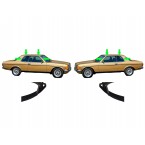 ชุด (2x) ครอบแถบกันฝนตั้งแต่เสาผนังหน้าถึงเสาหลังบนแถบโครเมียม เสา AC W123 CE CD Coupe