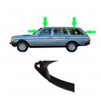 ครอบแถบกันฝนจากเสาผนังด้านหน้าถึงเสาด้านหลังบนแถบโครเมียม เสา AC W123 CE CD Coupe