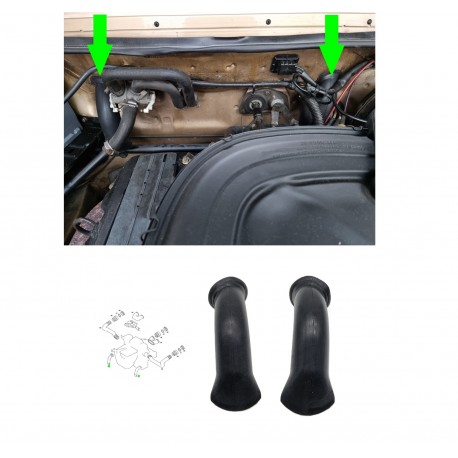 Σετ σωλήνων αποστράγγισης ταιριάζει Mercedes W123 S123 C123 Estate Coupe Sedan A1238320694 A1238320594