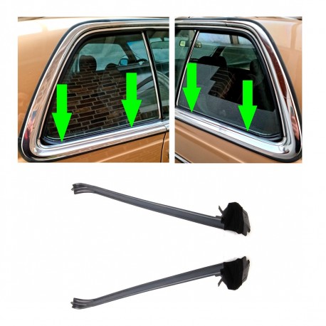 Set of sealing strips and window channel seals, outer rear side windows W123 C123 CE CD Coupé A1236700938 A1236701038