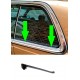 Trilho de vedação da janela lateral traseira externa esquerda compatível com Mercedes W123 C123 230CE 280CE 300CD Coupé
