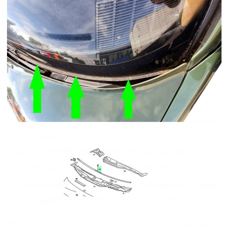 Uszczelka listwy uszczelniającej pod szybą przednią pasuje do Mercedes W126 C126 S-Klasa S/SE/SEL/SEC Coupe A1268312398