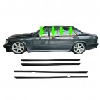 Sats med tätningslister och packningar för fram- och bakrutans ytterrutekanal, passar Mercedes W201 190E 190D