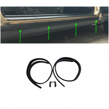 Set segel ambang termasuk penutup ujung untuk pintu pengemudi, pintu penumpang W123 C123 CE CD Coupé Coupe
