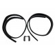 Set of sill seals including end caps for driver and passenger door Mercedes W123 C123 CE CD Coupe