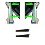 Conjunto par de vedações internas dianteiras esquerdas e direitas do vidro das portas para Mercedes W123 C123 CE CD Coupé