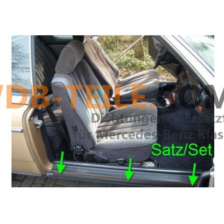 Perfil de vedação soleira vedação da porta do motorista porta do passageiro adequado para Mercedes W123 C123 CE CD Coupé