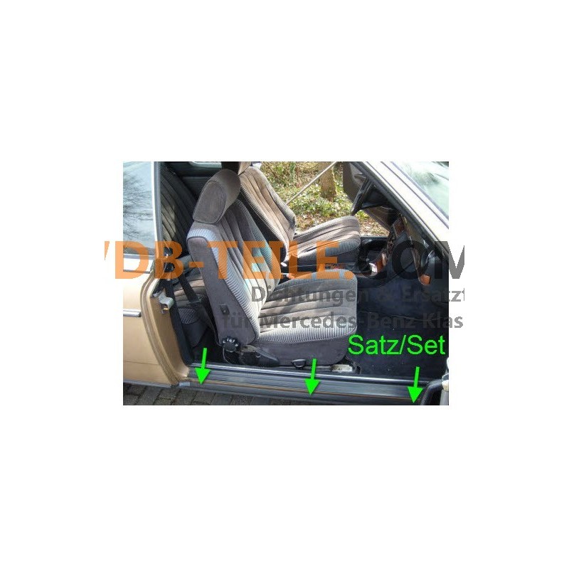 Satz Dichtungsprofil Schwellerabdichtung W123 C123 Ce Cd Coupe A1236900398 A1236900498