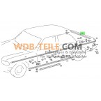 Asli Mercedes W123 C123 trim penutup bagasi A1236980089 W123, C123, S123, Coupe, CE, Limousine