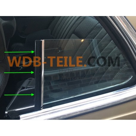 Original oem vertikal tätningspackning på fönstret för en Mercedes W123 C123 123 coupé CE CD