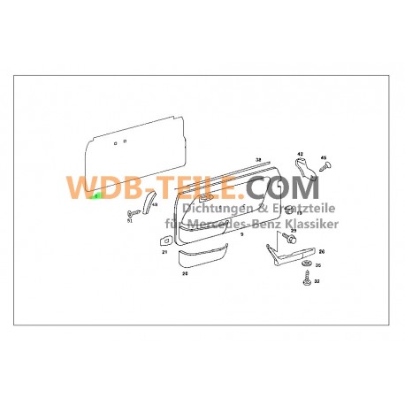 Mercedes Benz Sealing Foil Door A1237270387 W123 C123 CE CD Coupé