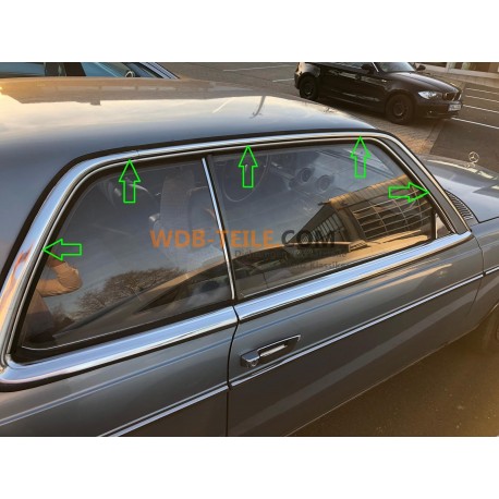 Mercedes Benz λαστιχένιο πατάκι λωρίδα χρωμίου A-C πυλώνα W123 CE W126SEC W114 W107 C107 SLC Coupé A0009875460
