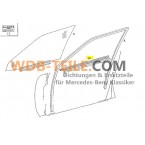 Mercedes sealing rail seal window shaft FE running rail W124 S124 sedan station wagon T TE A1247250165