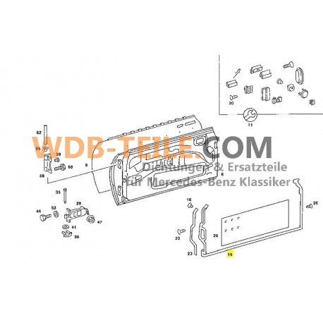 Sarja OE-laatuisia oven tiivisteitä W123 Coupe CE CD A1237201178 A1237201278