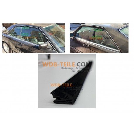 Set - Mercedes Benz segel jendela belakang pengemudi dan sisi penumpang kiri kanan W126 C126 Coupé SEC A1266700539 A1266700639