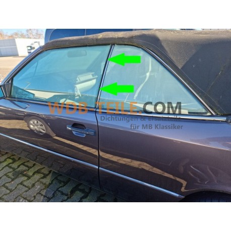 Vedação moldura de vedação janela traseira lado do condutor compatível com Mercedes W124 C124 A124 Cabrio CE Coupé A1246700939
